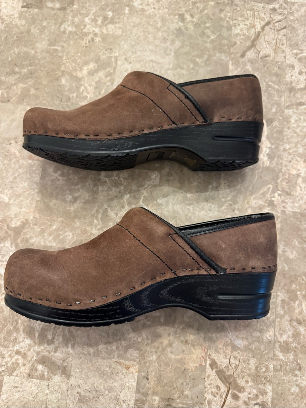 Björndal Ally Brown Leather Clogs Women's Size 9 - Picture 3 of 11